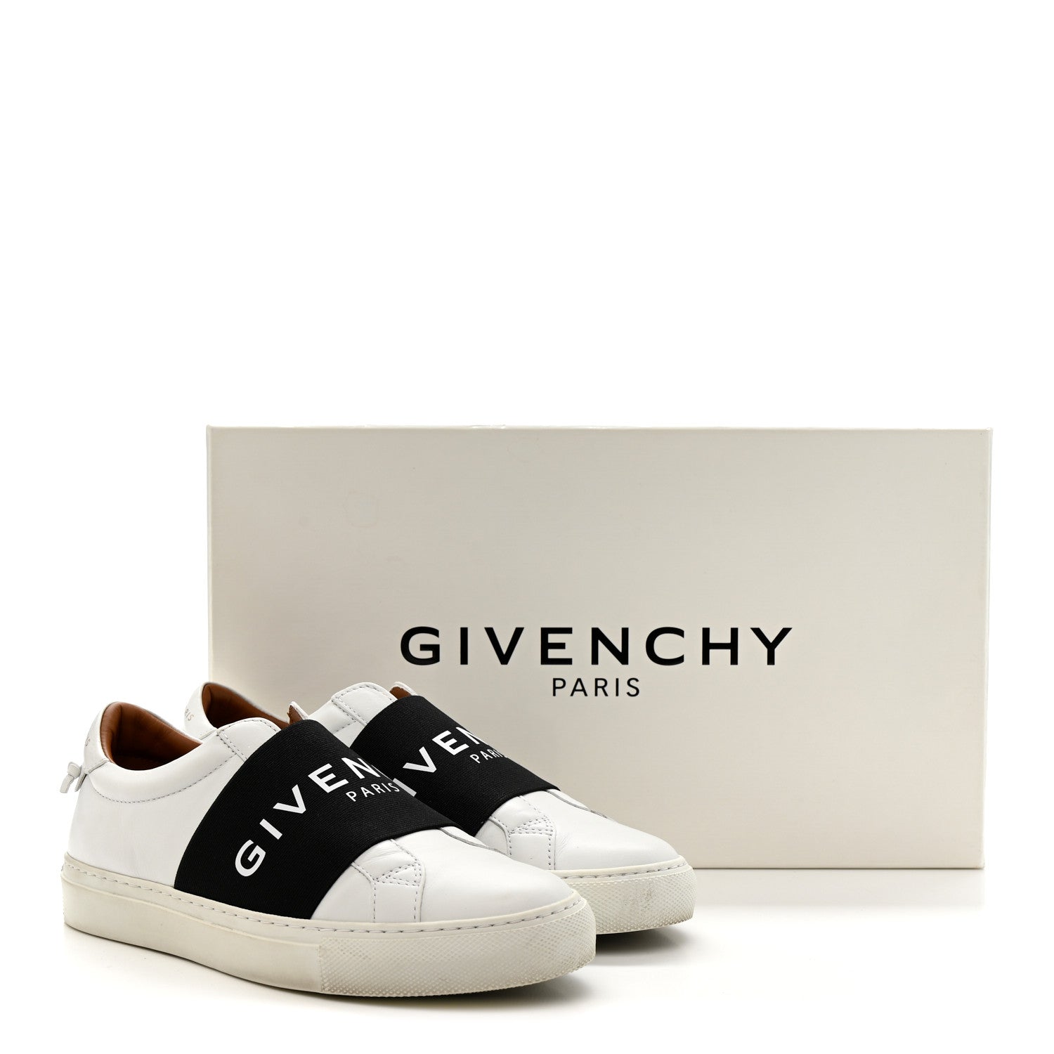 Givenchy Calfskin Band Logo Womens Urban Street Sneakers 35 White Black 11 of 12