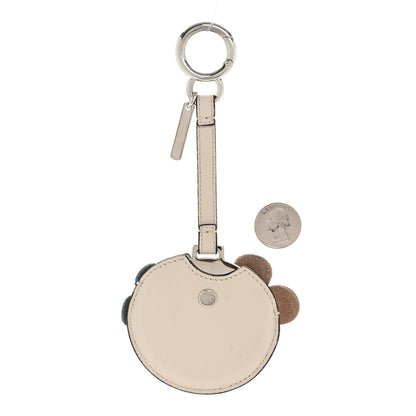 Fendi Calfskin Flowerland Mirror Bag Charm Beige Multicolor 3 of 8