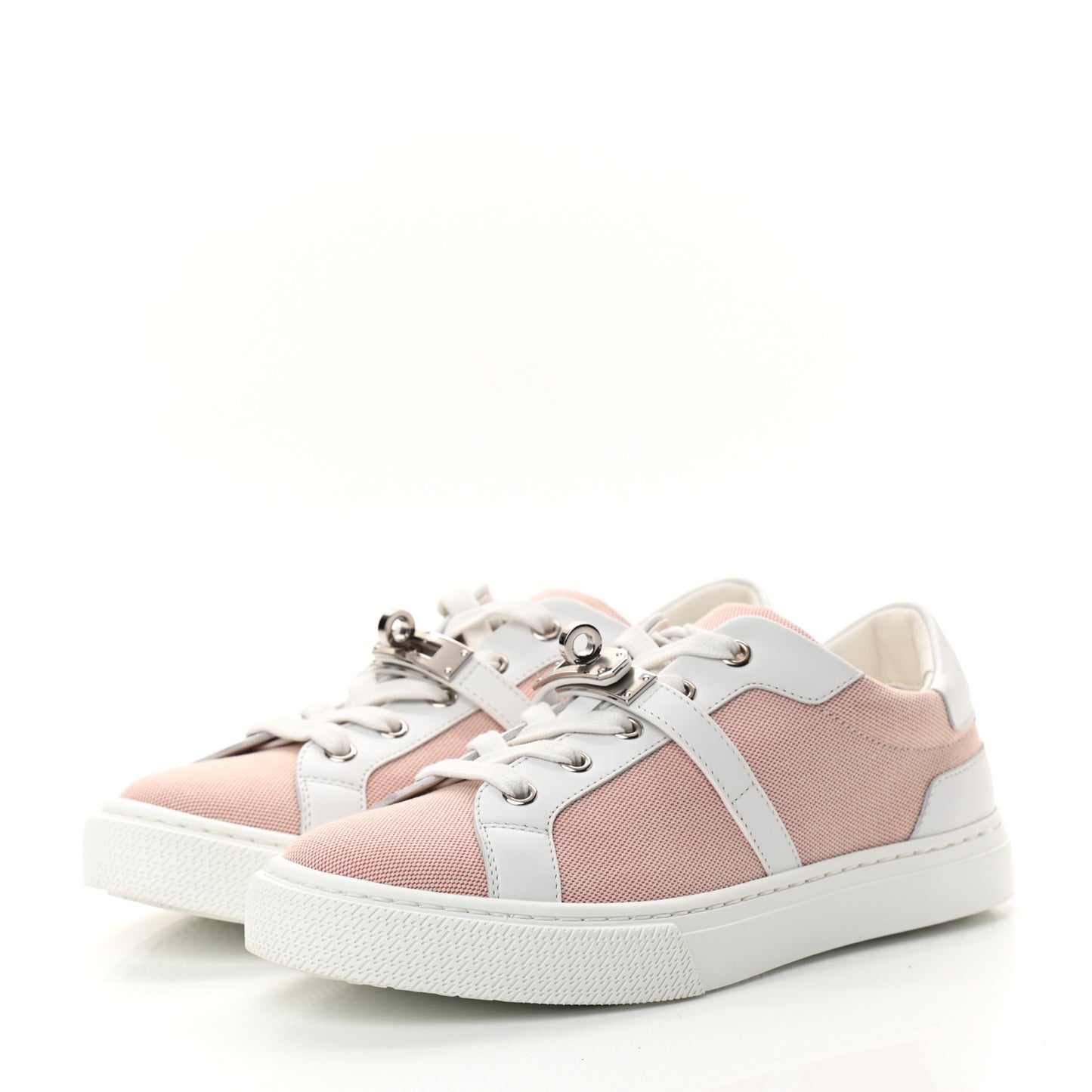 Calfskin Canvas Day Sneakers 36 Framboise White