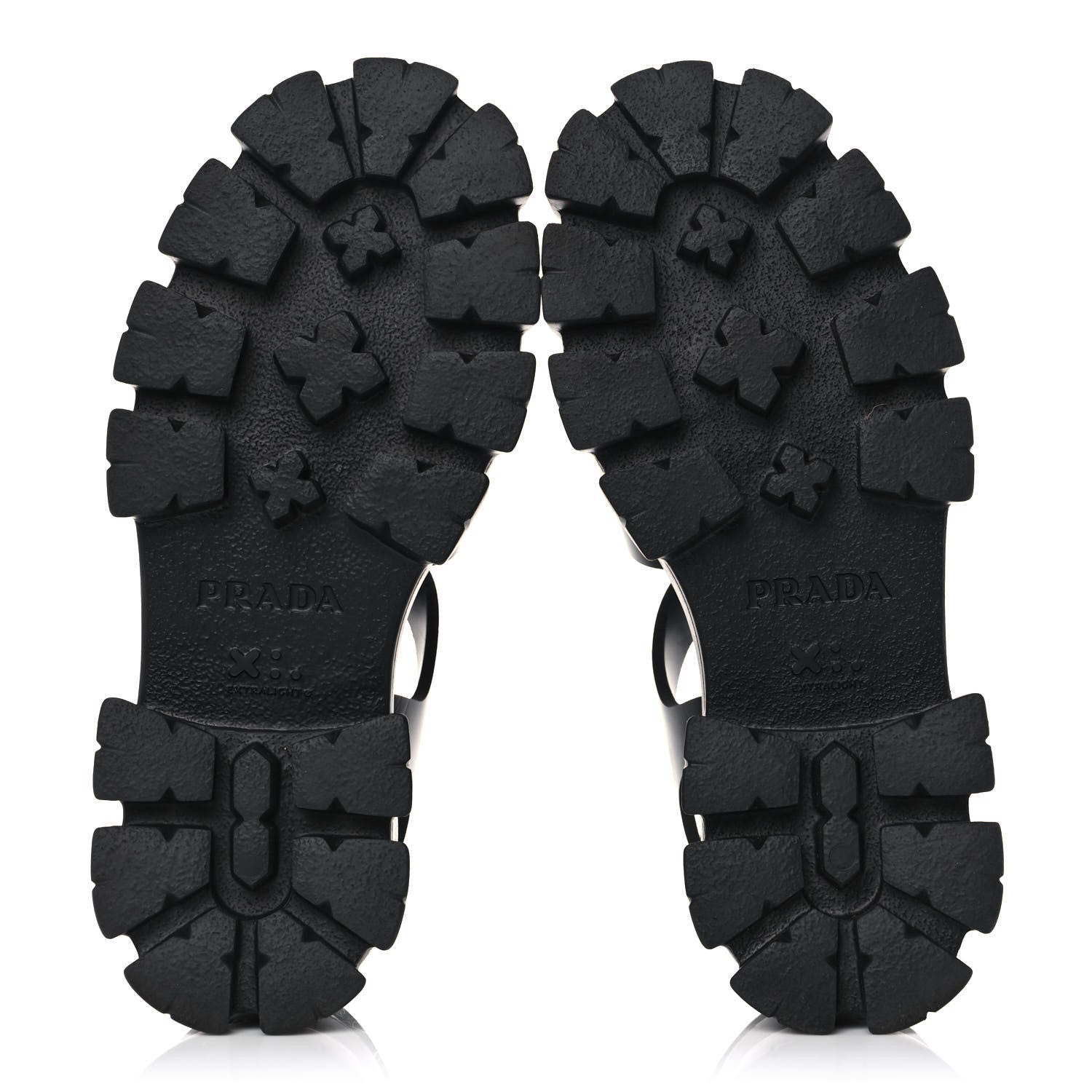 Prada Foam Rubber Triangle Logo Monolith 55mm Cage Sandals 38 Black 6 of 12