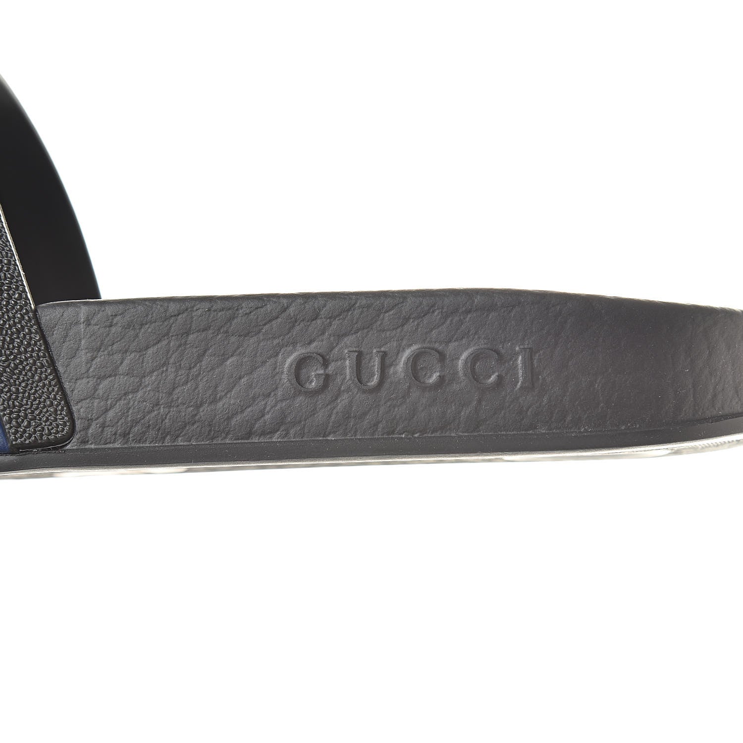 Gucci Rubber Web Mens Pool Slide Sandals 6 Black Mystic White Hibiscus Red Marine 7 of 8