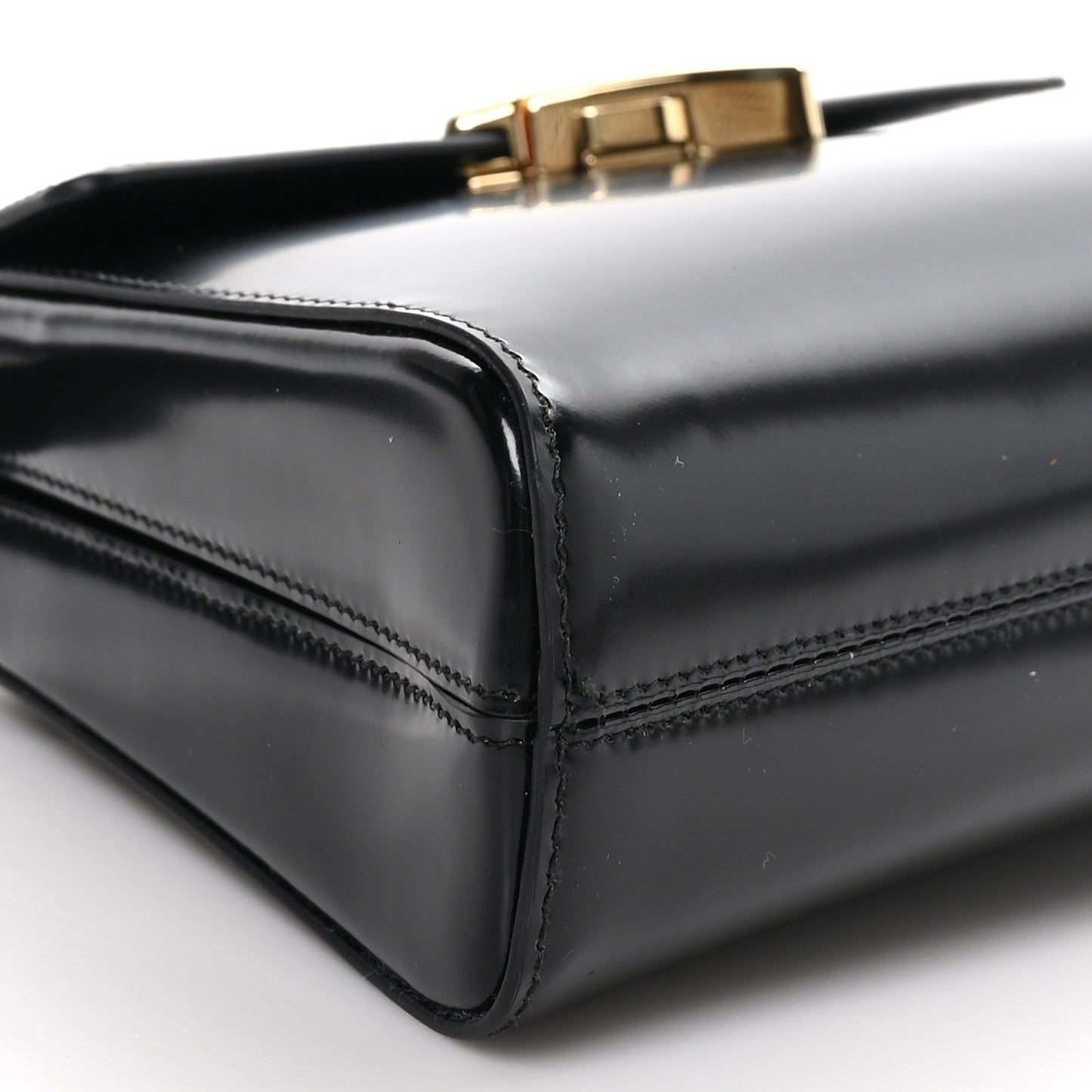 Spazzolato Flap Shoulder Bag Black