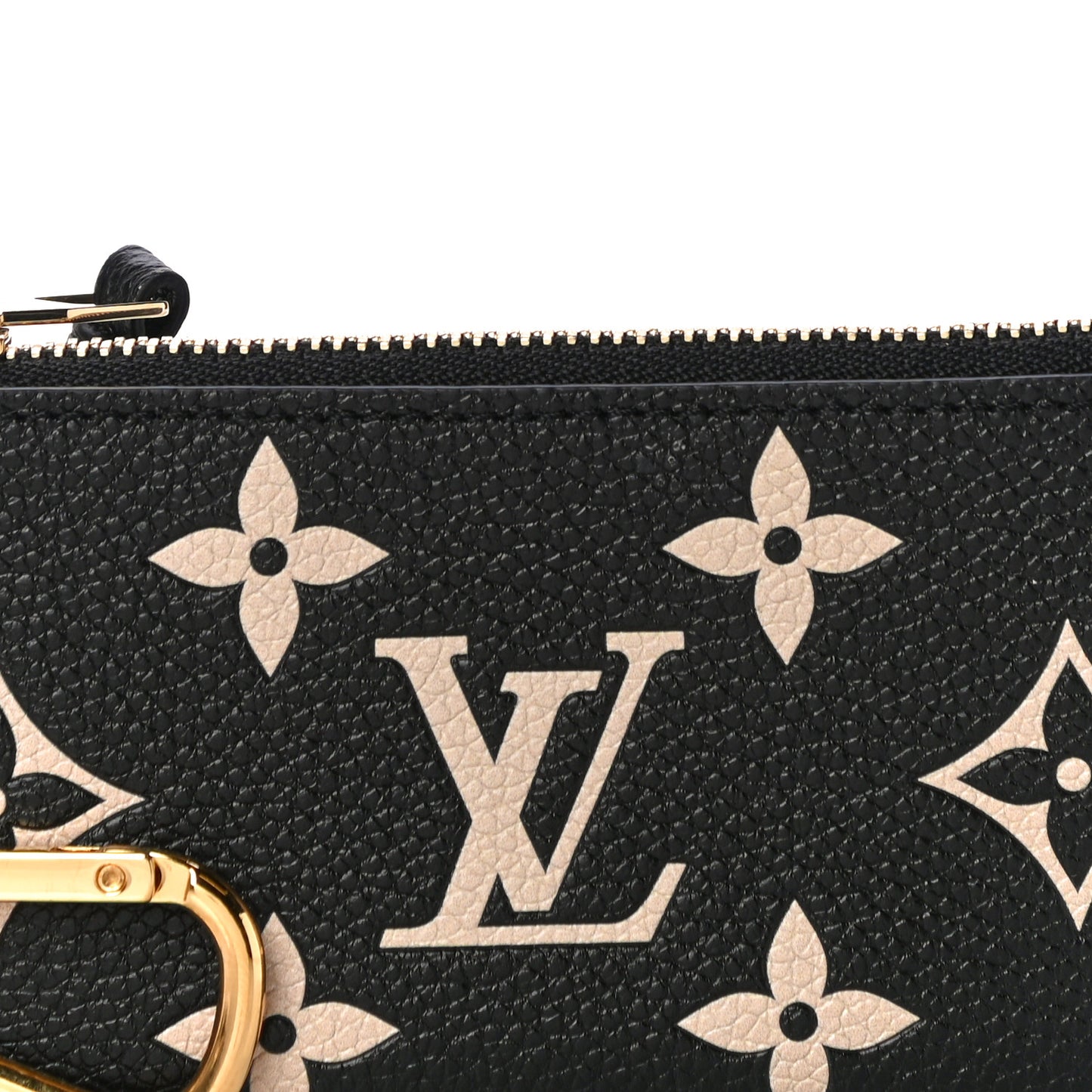 Empreinte Monogram Giant Key Pouch Black Beige