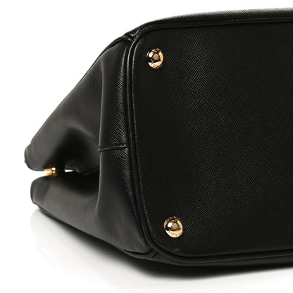 Prada Saffiano Small Galleria Double Zip Tote Black 9 of 10