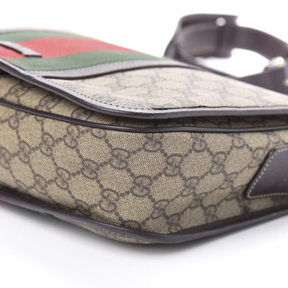 Gucci GG Plus Monogram Web Medium Flap Messenger Beige Dark Brown 12 of 18