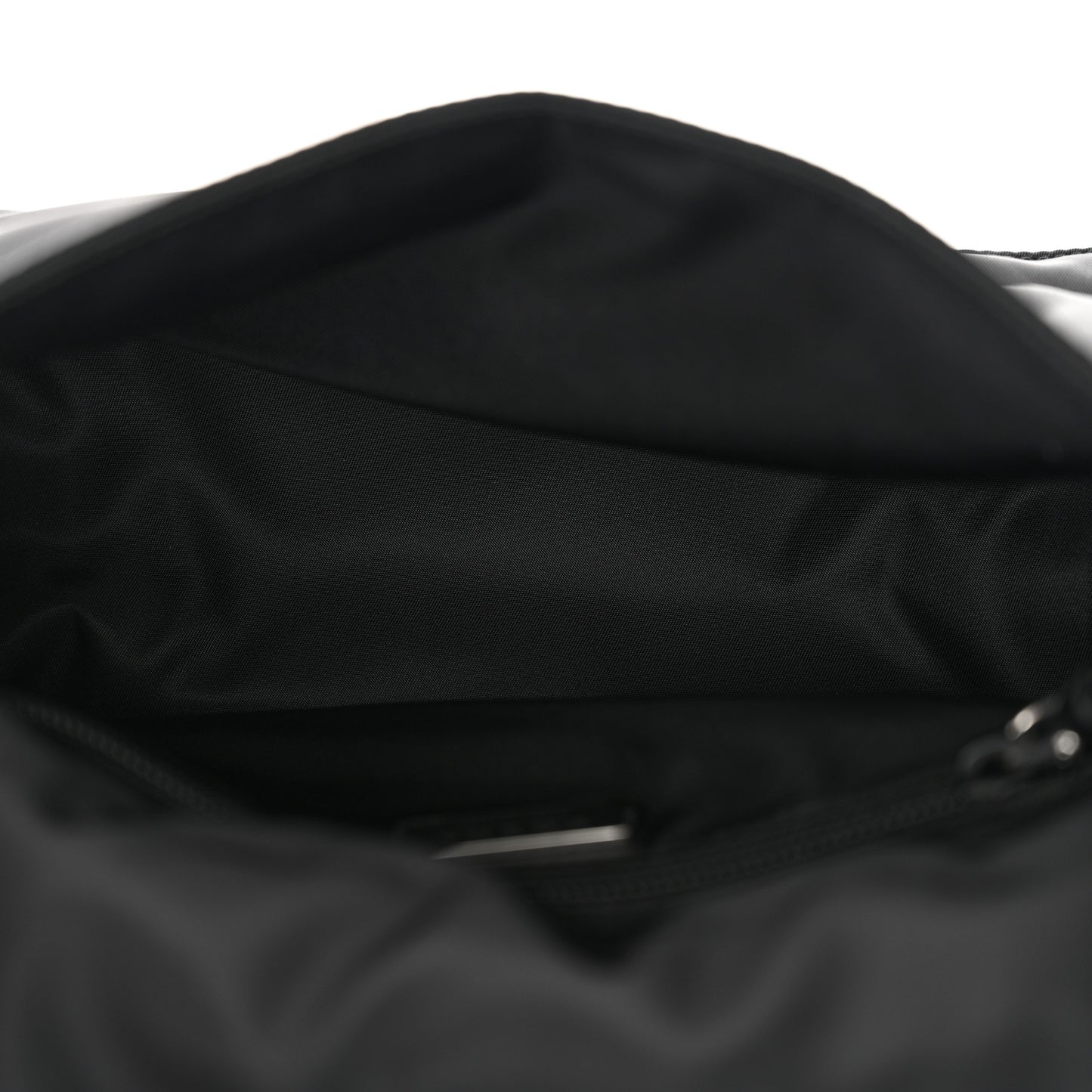 Re-Nylon Vitello Padded Small Flap Shoulder Bag Black