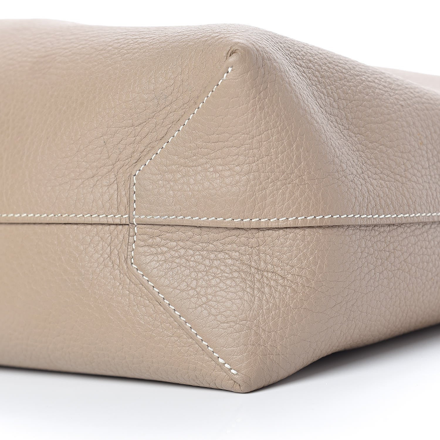 Hermes Taurillon Clemence Double Sens 36 Reversible Tote Mykonos Gris Tourterelle 9 of 21