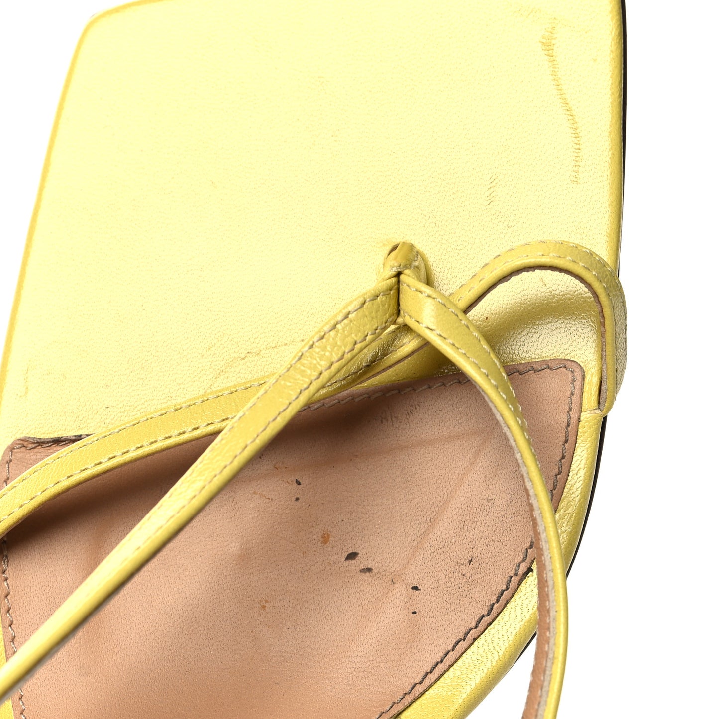 Lambskin Stretch Multi Strap 90mm Sandals 40 Pear