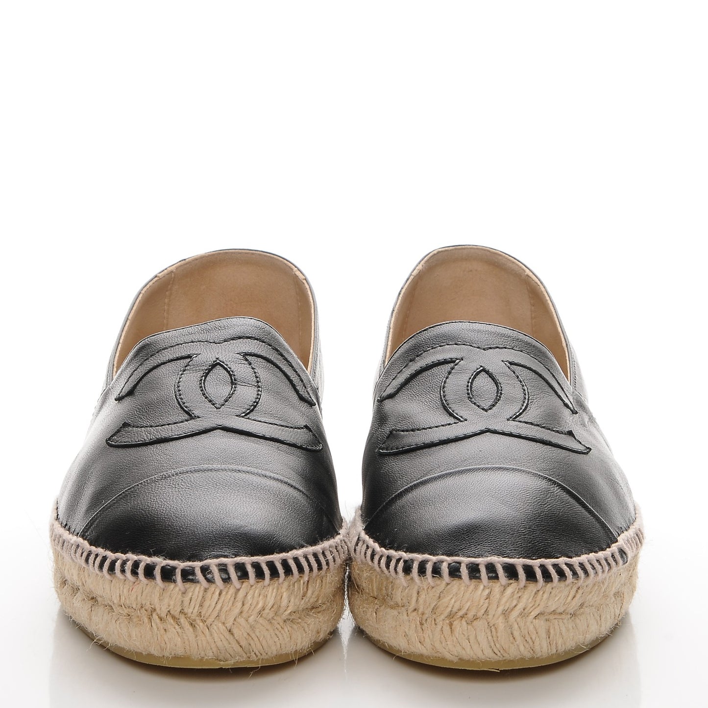 Lambskin CC Espadrilles 40 Black