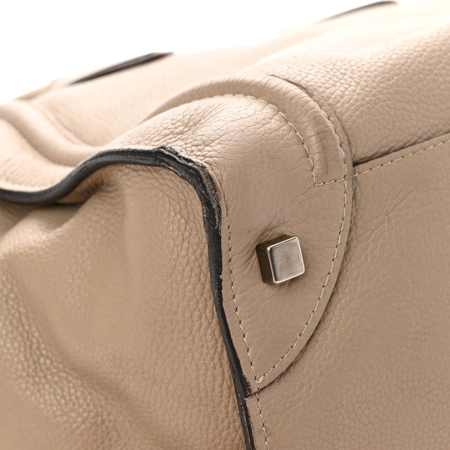 Drummed Calfskin Mini Luggage Dune