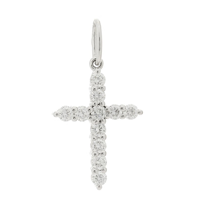 Tiffany Platinum Diamond Mini Cross Pendant 1 of 4