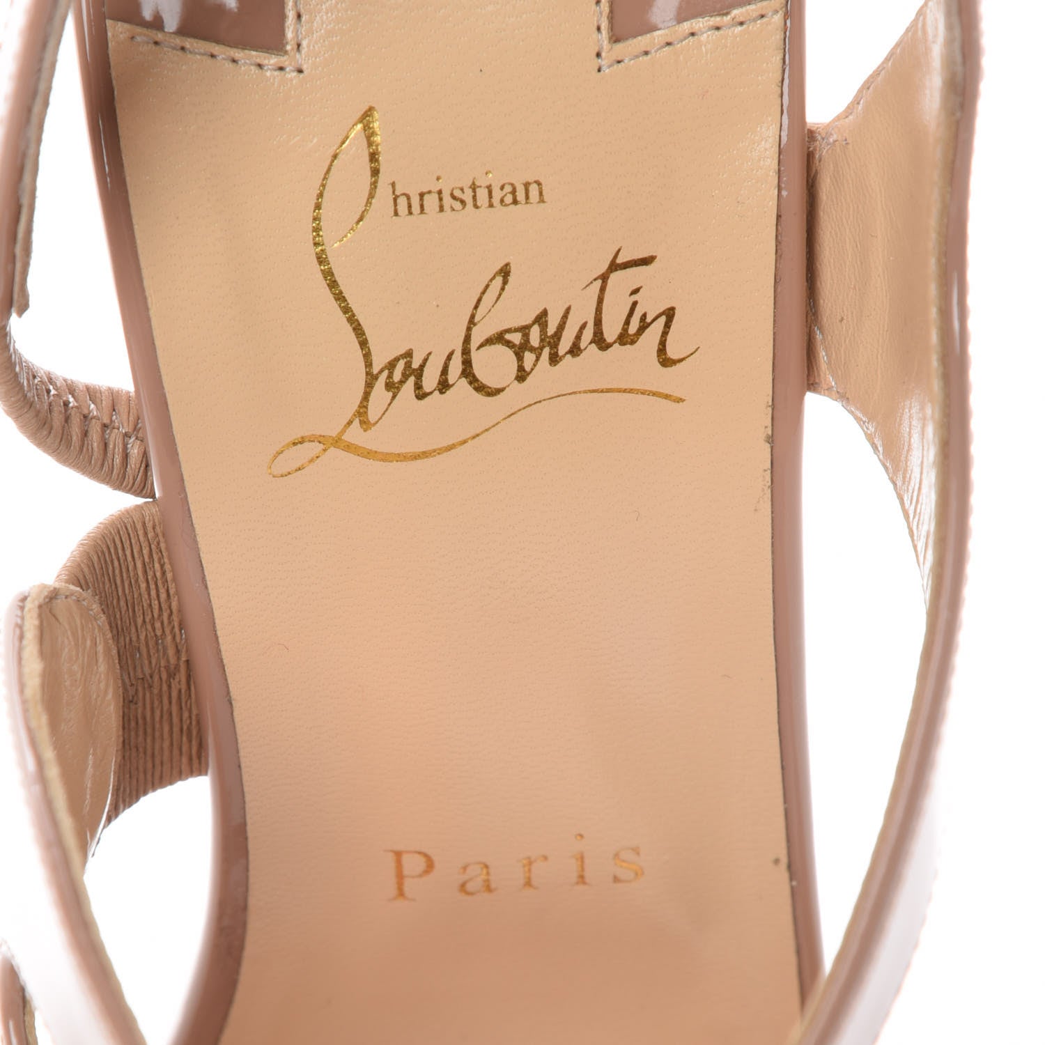 Christian Louboutin Patent Vavazou Asymmetric 100 Strappy Sandals 39 Nude 6 of 10