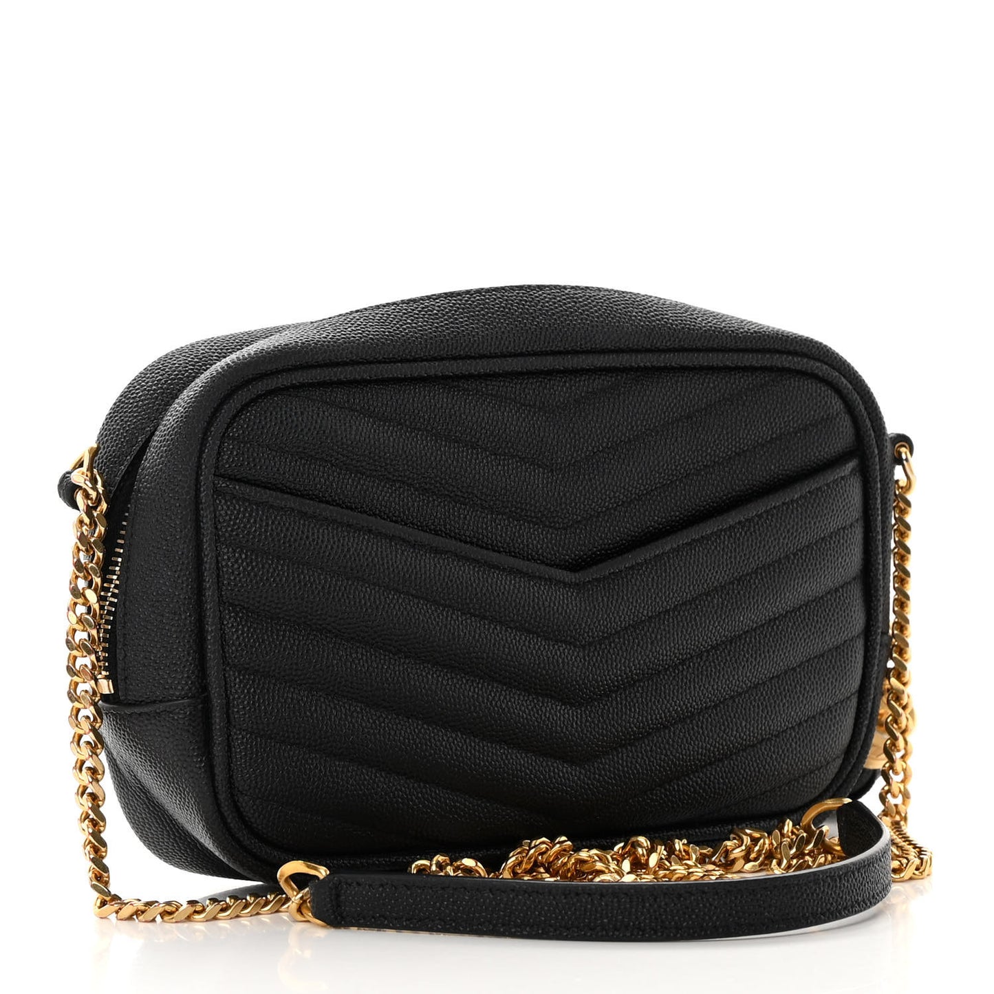 Grain De Poudre Matelasse Monogram Mini Lou Camera Bag Black