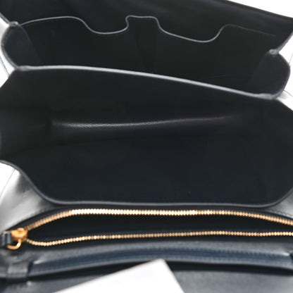 Celine Box Calfskin Medium Classic Box Flap Bag Navy 5 of 8