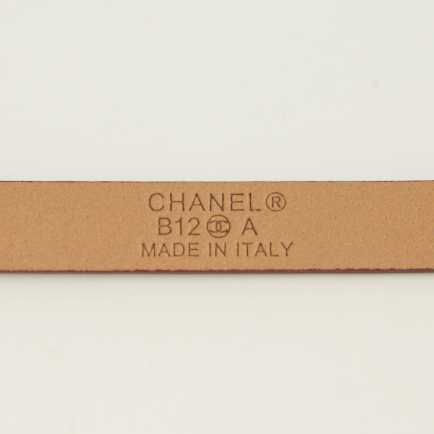 Chanel Leather CC Logo Skinny Belt 85 34 Dark Red 4 of 7