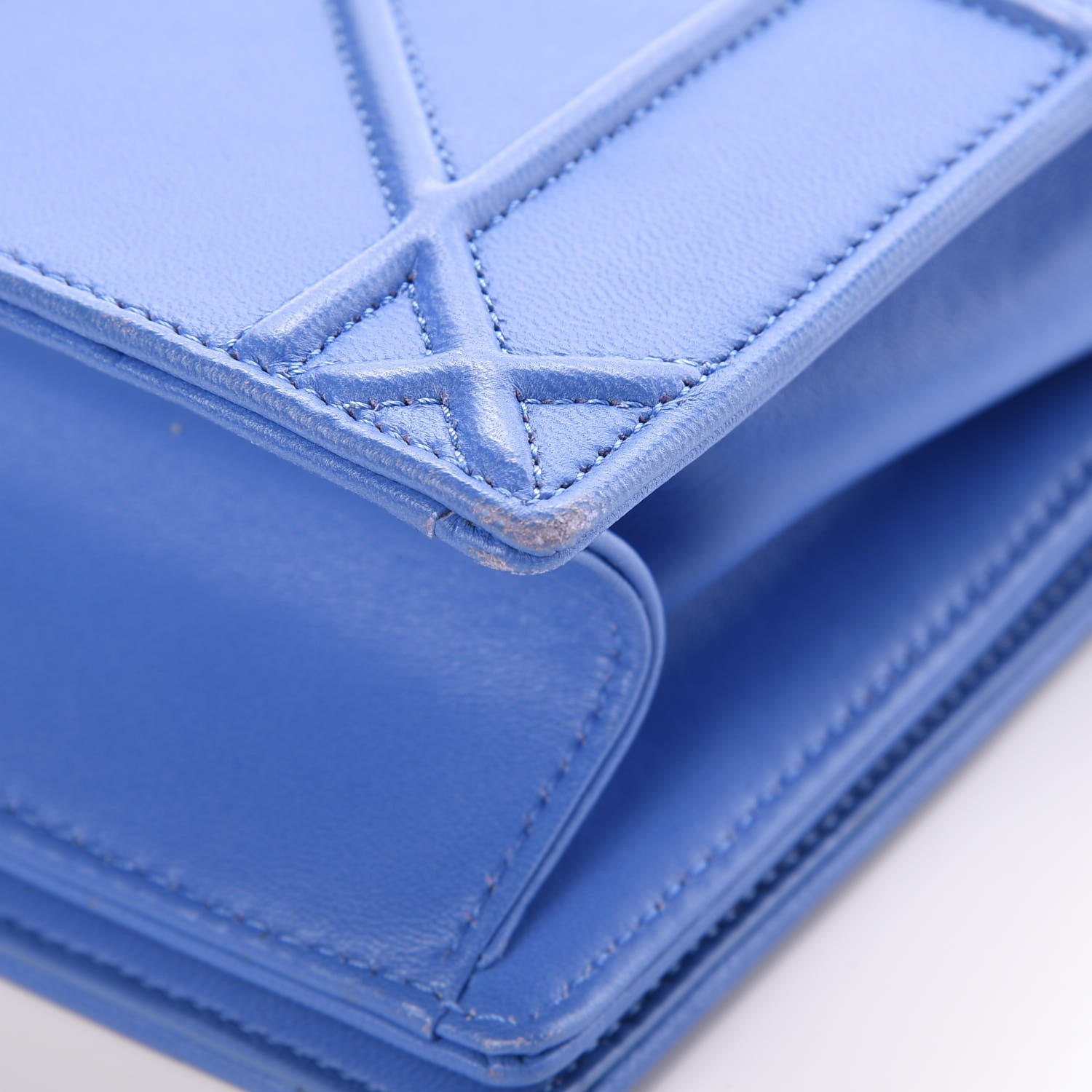 Christian Dior Lambskin Small Diorama Flap Bag Blue 11 of 11
