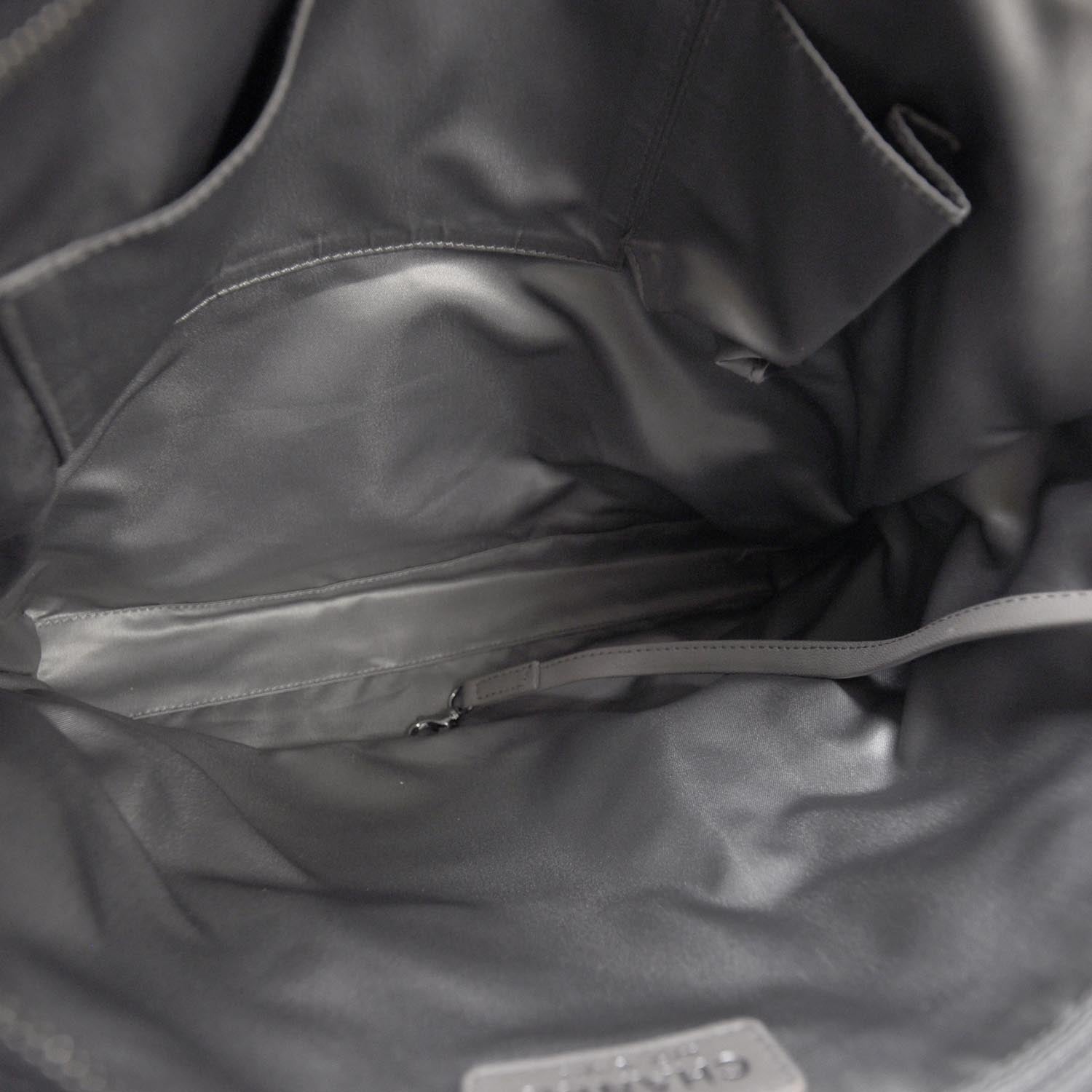 Chanel Lambskin Sharpei Shopping Tote Black 6 of 9