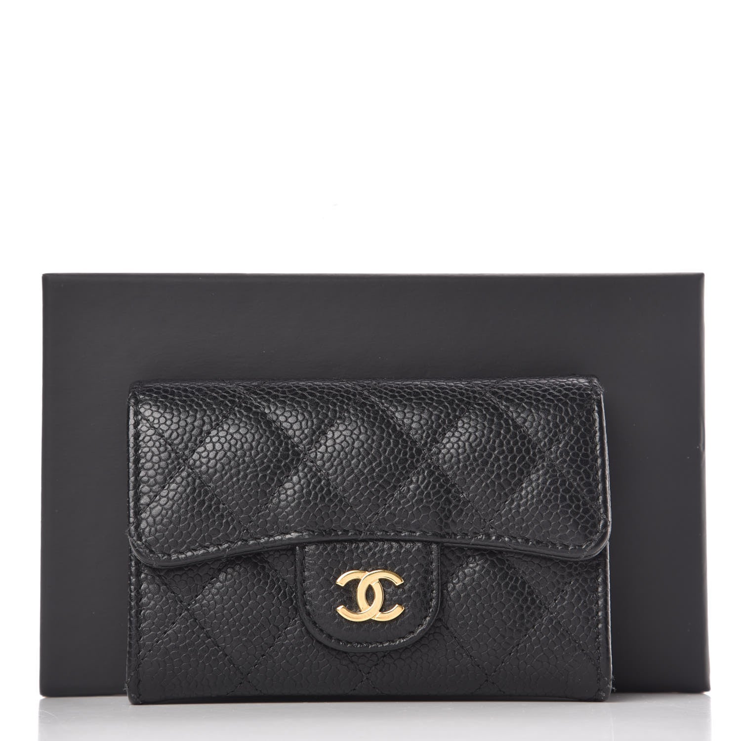 Chanel Caviar Quilted Flap Card Holder Black 9 of 9