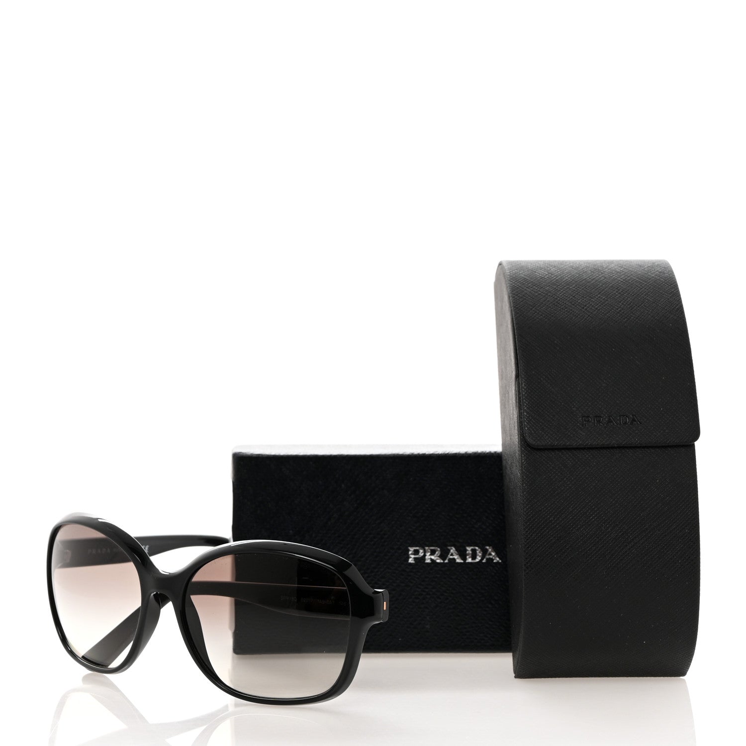 Prada Square Sunglasses SPR 18Q Black 8 of 8