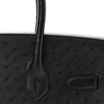 Hermes Ostrich Birkin 30 Black 15 of 16