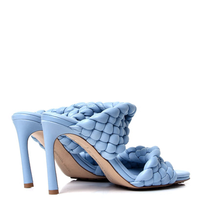 Bottega Veneta Nappa Twisted Padded Intrecciato Curve Slide Sandals 37.5 Ice 3 of 6