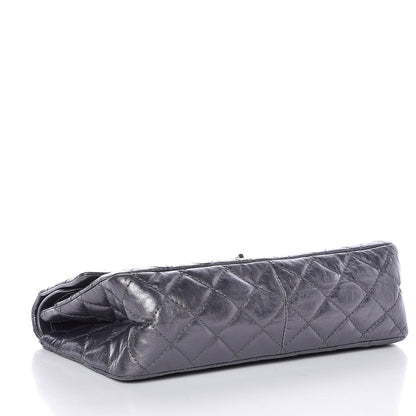 Chanel Metallic Aged Calfskin Quilted 2.55 Reissue 226 Flap Dark Silver 5 of 10