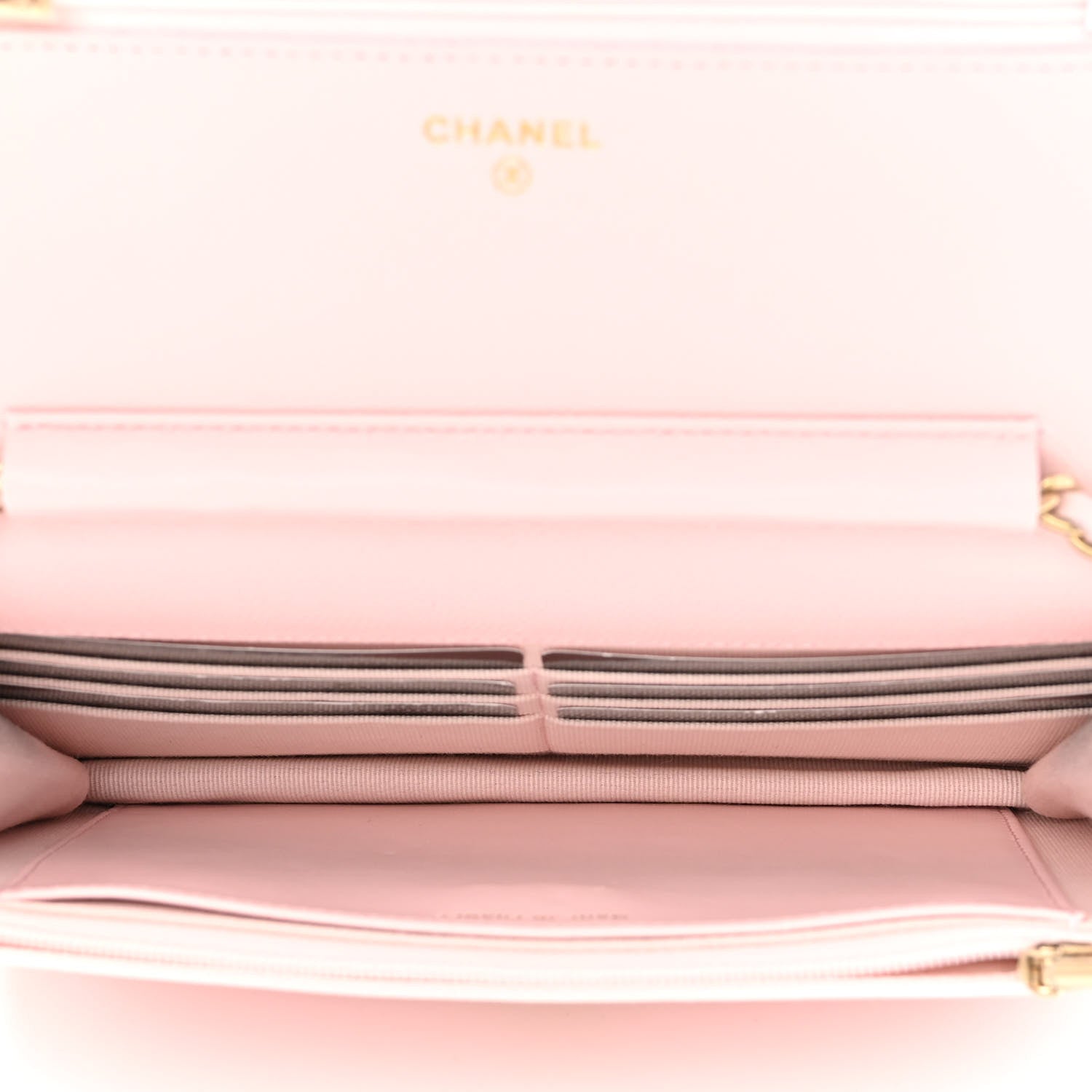 Chanel Caviar Quilted Wallet on Chain WOC Light Pink 5 of 12