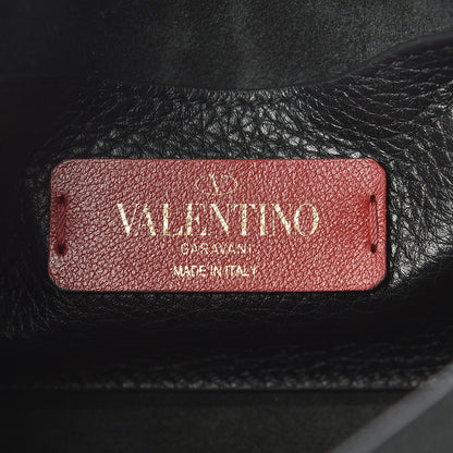 Valentino Garavani Pebbled Calfskin Mini Rockstud Crossbody Bag Black 6 of 9