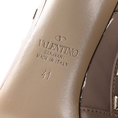 Valentino Garavani Patent Nappa Rockstud Ankle Strap 100mm Pumps 41 Poudre 7 of 8