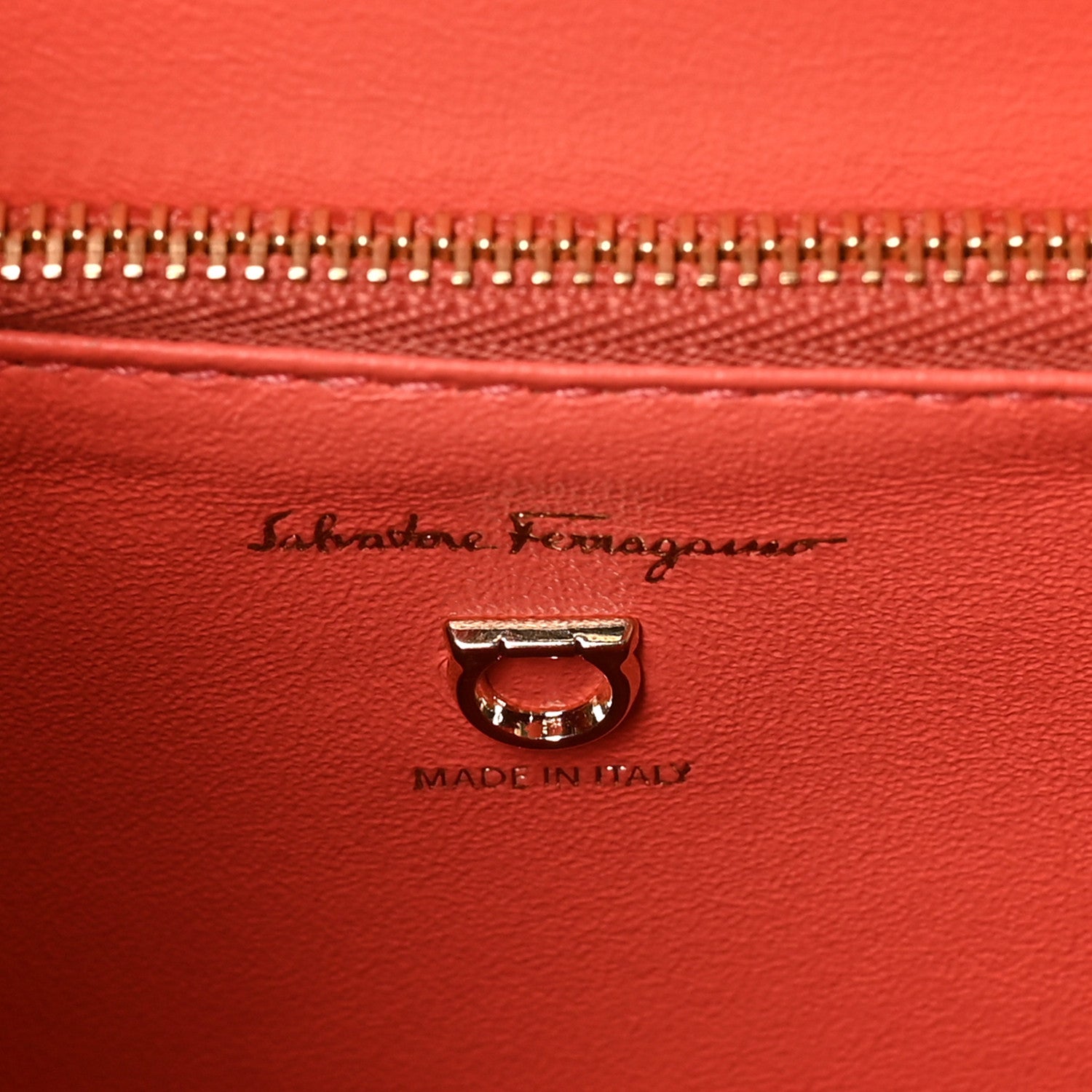 Salvatore Ferragamo Smooth Calfskin Small Boxyz Orange 6 of 9