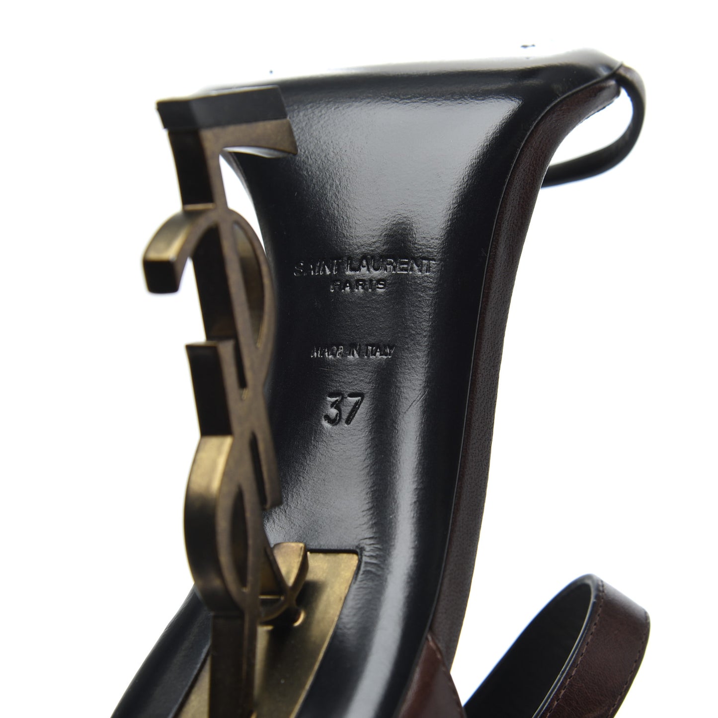 Calfskin Opyum Sandals 37 Brown