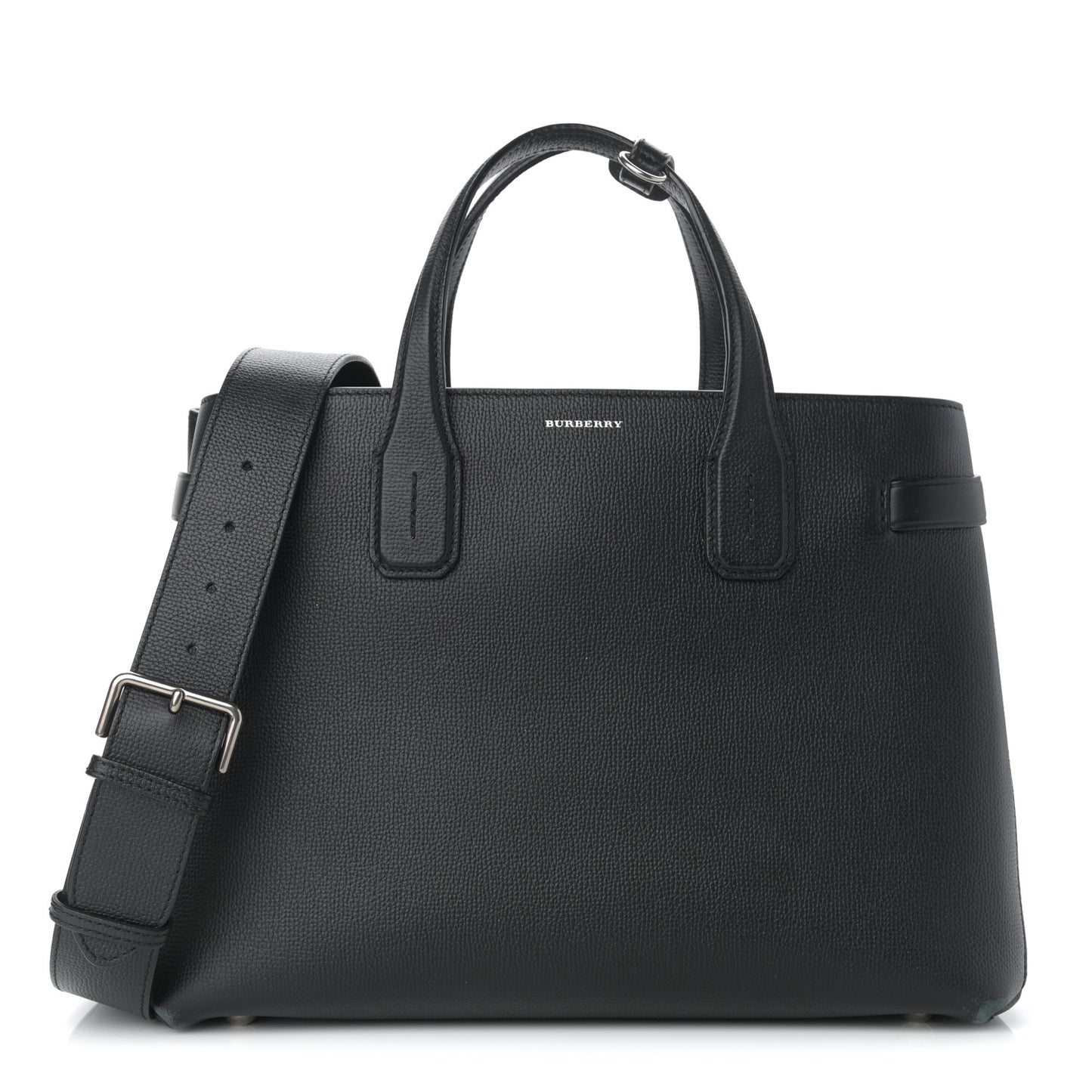 Derby Calfskin Vintage Check Medium Banner Tote Black