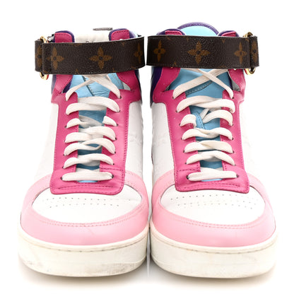 Louis Vuitton Calfskin Monogram Boombox Sneaker Boots 38.5 White Multicolor 3 of 9