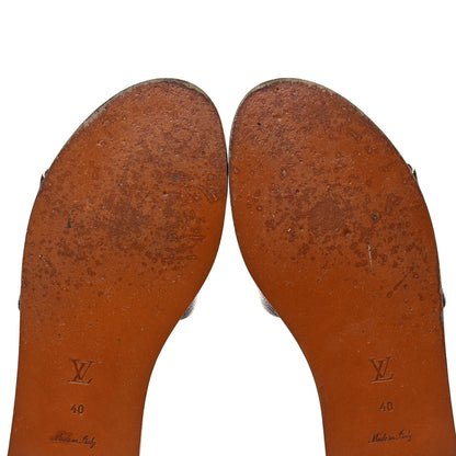 Louis Vuitton Patent Monogram Lock It Flat Mule 40 Cacao 7 of 12