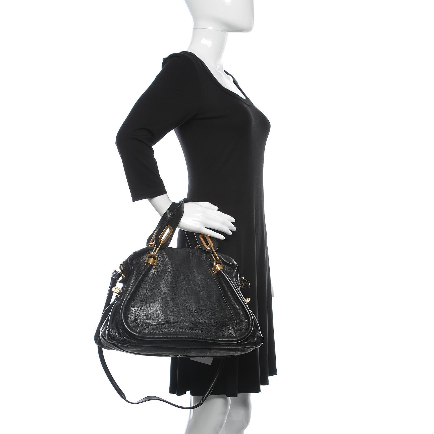 Chloe Calfskin Medium Paraty Black 3 of 11