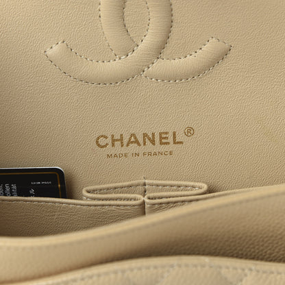 Chanel Caviar Quilted Medium Double Flap Beige Clair 8 of 11