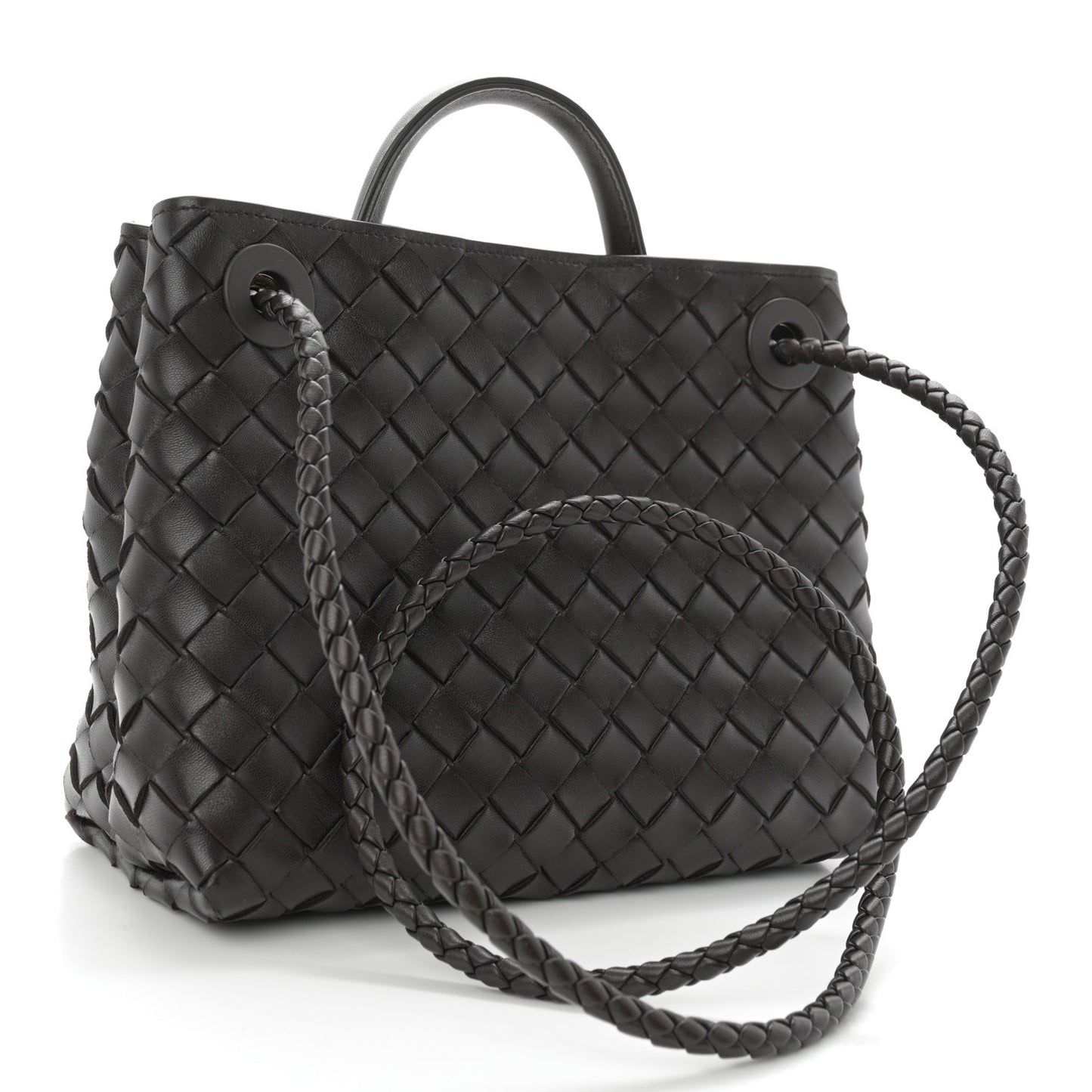 Nappa Intrecciato Small Andiamo Shoulder Bag Fondant