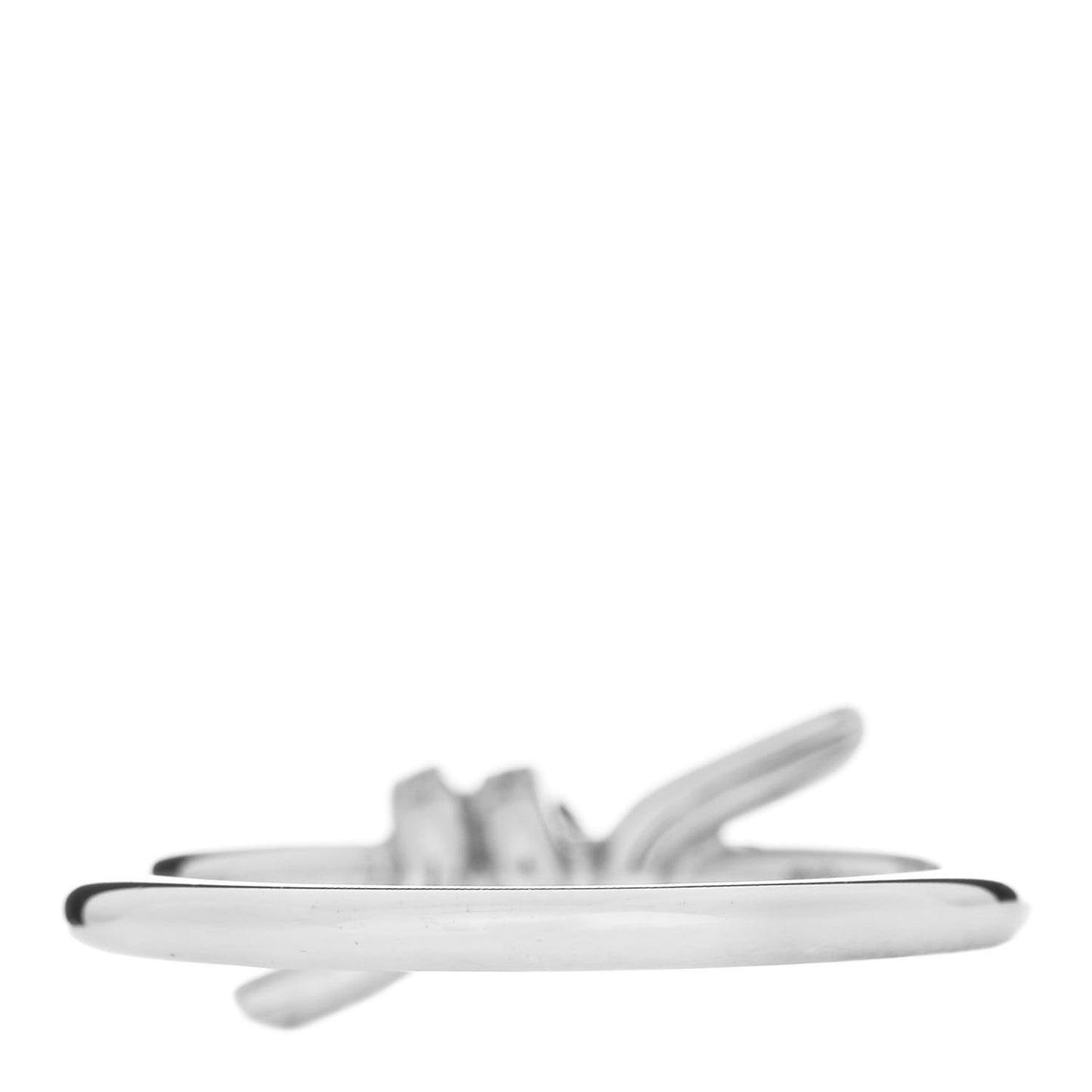 18K White Gold Diamond Small Knot Ring 54 6.75