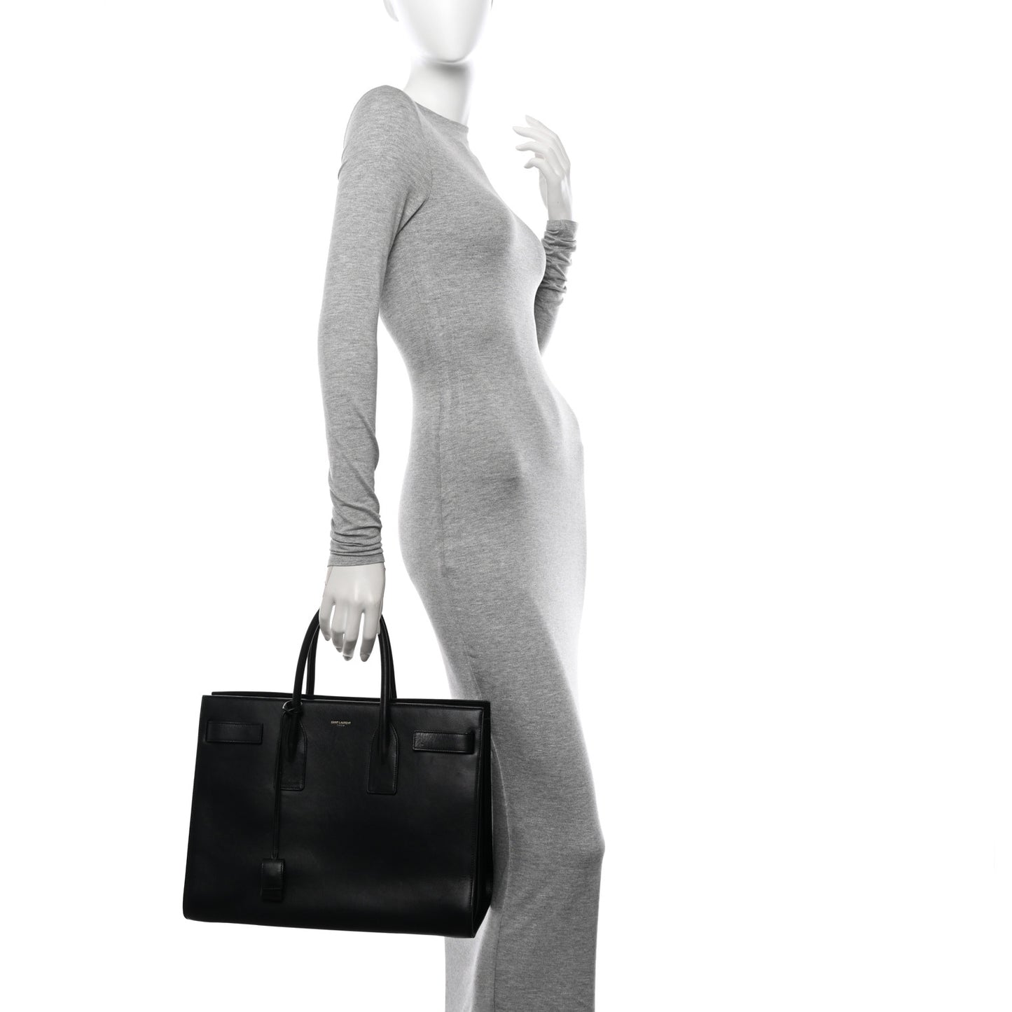 Calfskin Large Sac De Jour Carryall Black