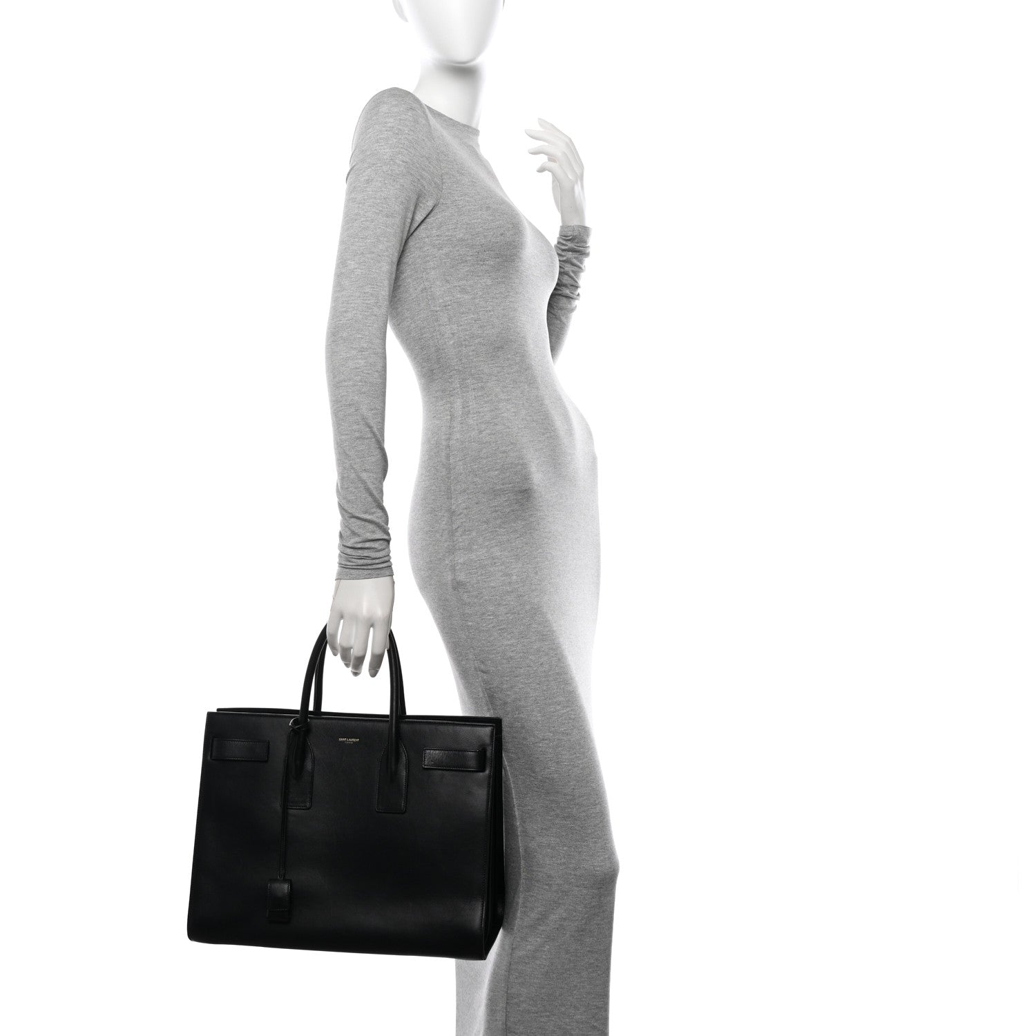 Saint Laurent Calfskin Large Sac De Jour Carryall Black 2 of 14