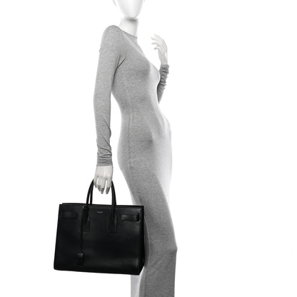 Saint Laurent Calfskin Large Sac De Jour Carryall Black 2 of 14