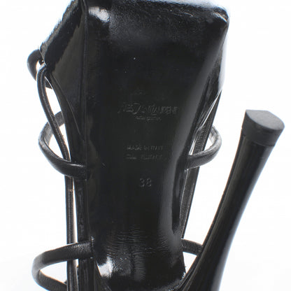 Saint Laurent Leather Lola Strappy Heels 38 6 of 6