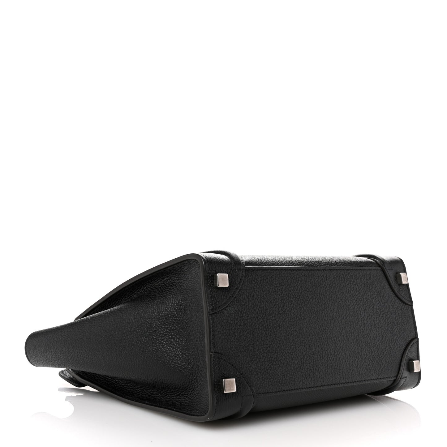Drummed Calfskin Micro Luggage Black