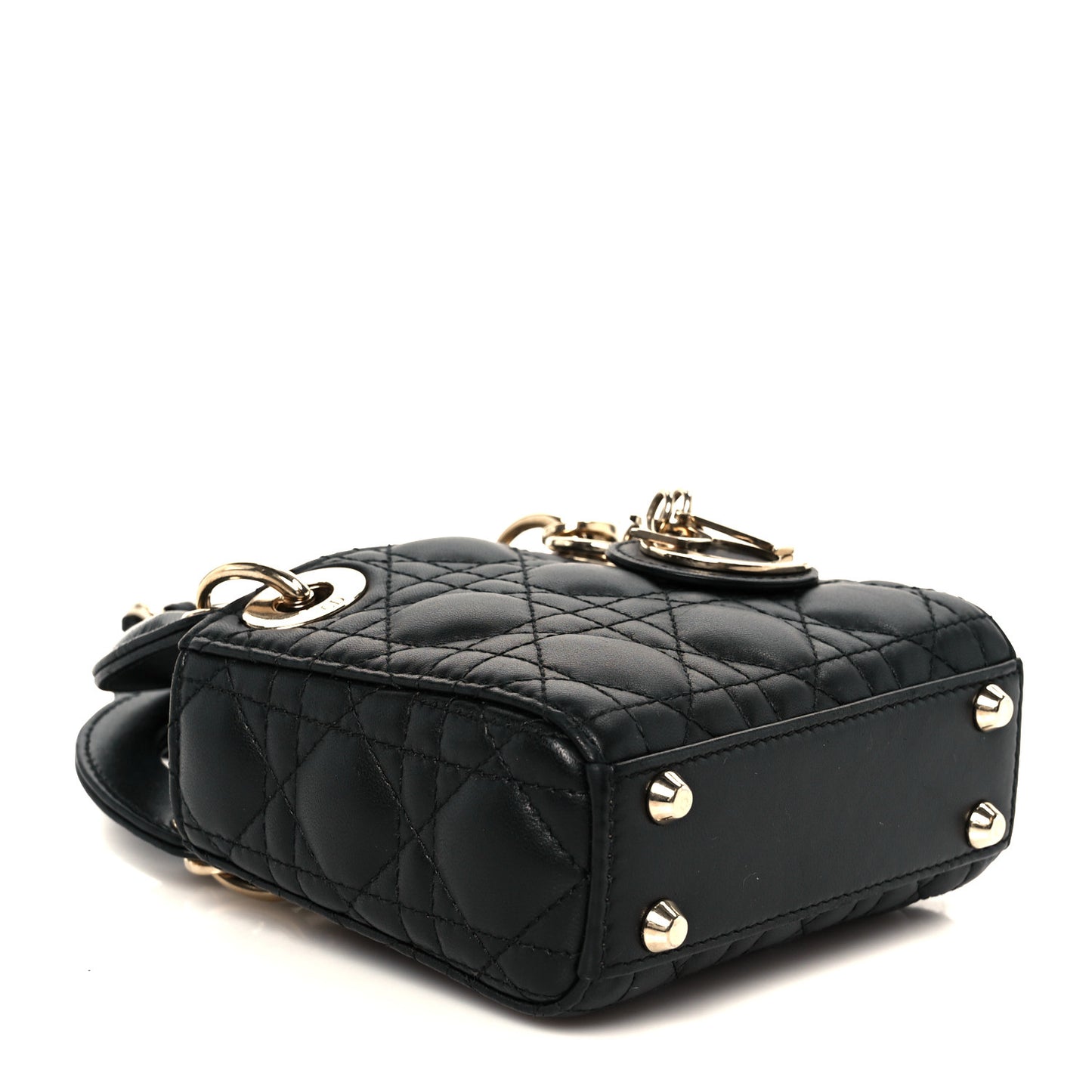 Lambskin Cannage Micro Lady Dior Black