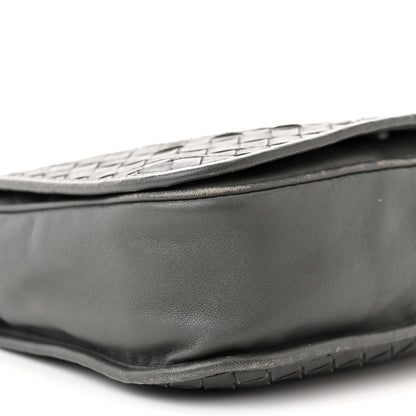 Bottega Veneta Nappa Intrecciato Mini Flap Crossbody Light Grey 9 of 17