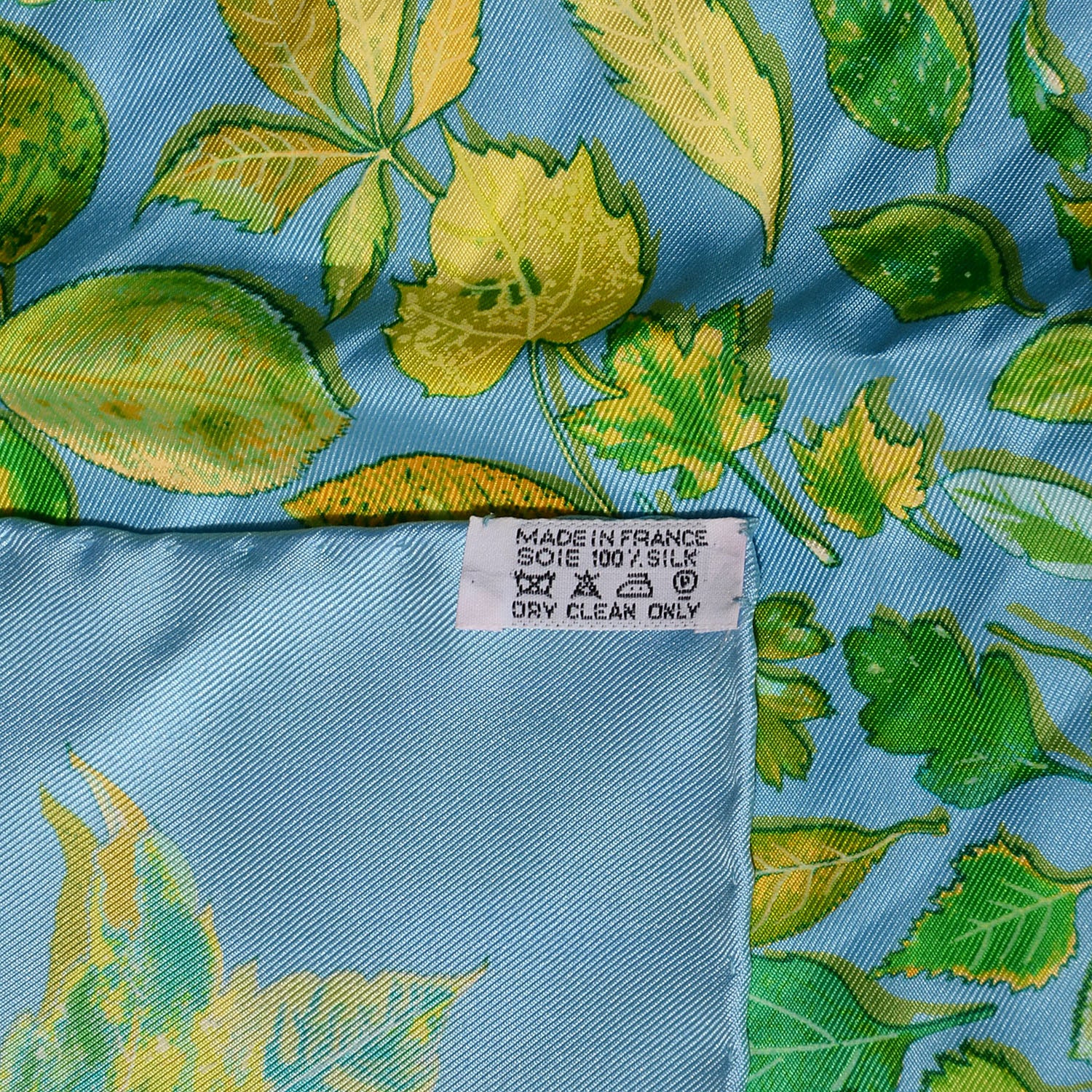 Hermes Silk Tourbillons Pocket Square Scarf Bleu 4 of 5