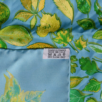 Hermes Silk Tourbillons Pocket Square Scarf Bleu 4 of 5