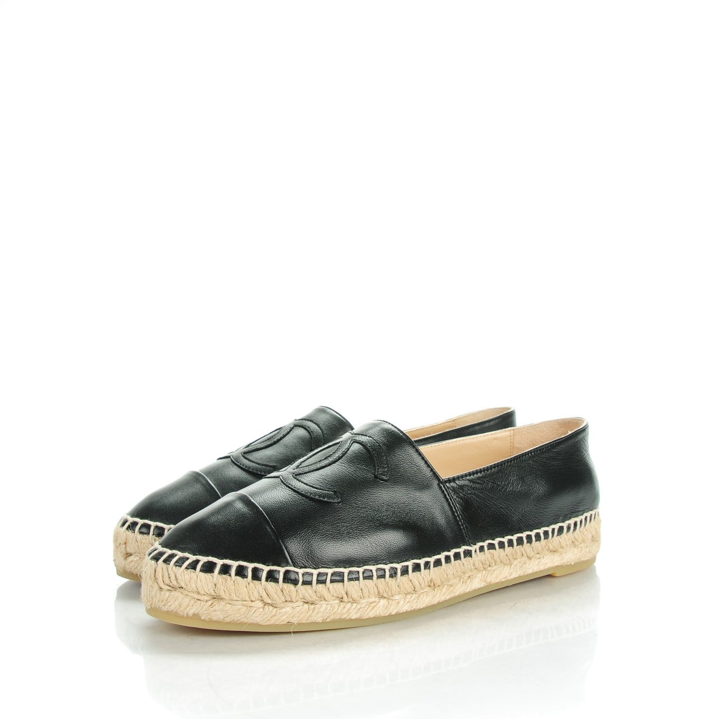 Lambskin CC Espadrilles 37 Black