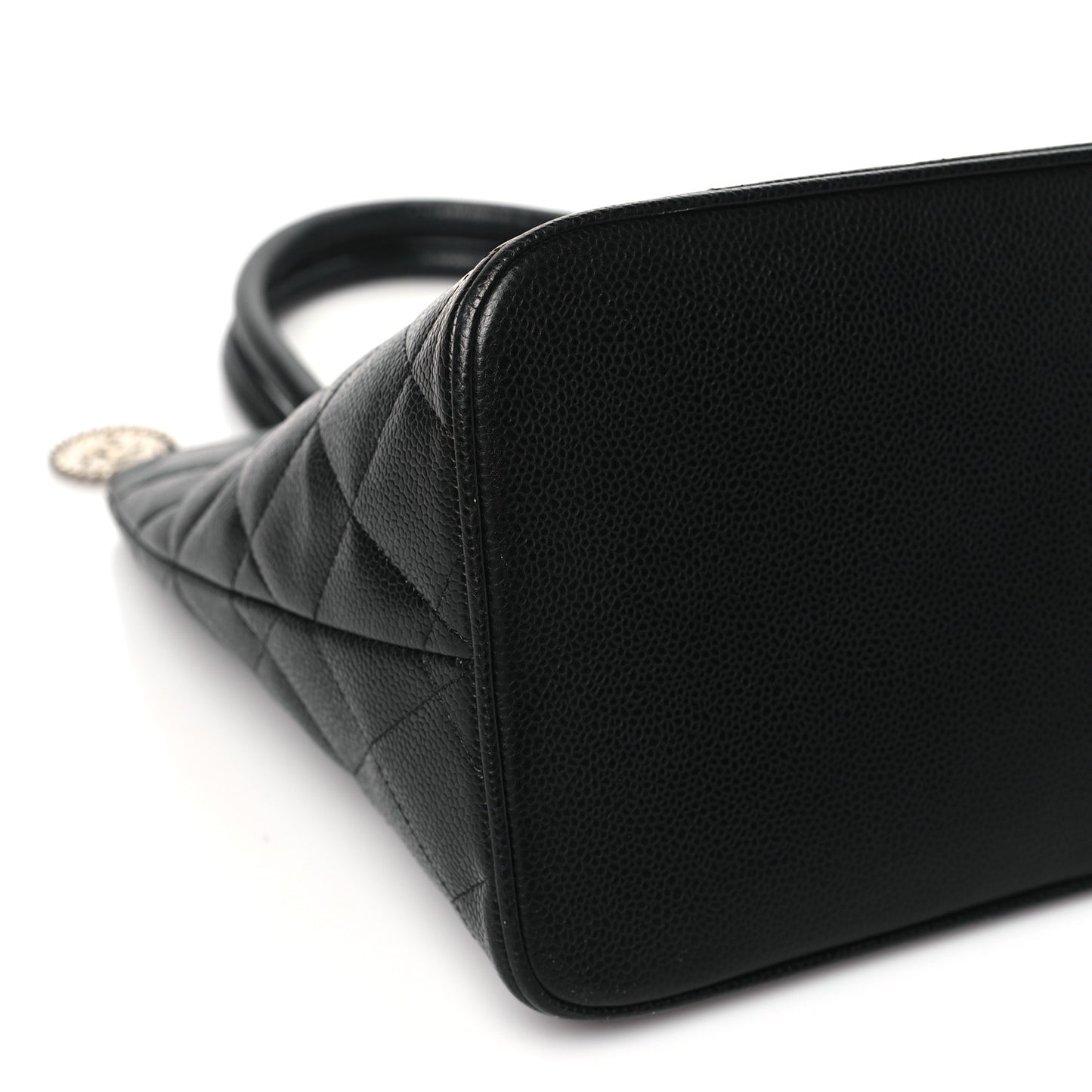 Caviar Quilted Medallion Tote Black