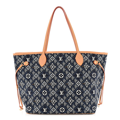 Louis Vuitton Jacquard Since 1854 Neverfull MM Blue 1 of 10